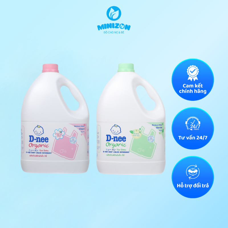 Nước Giặt Xả Dnee Thái Lan Can 3 Lít Mẫu Mới Tem Đại Thịnh Chính Hãng