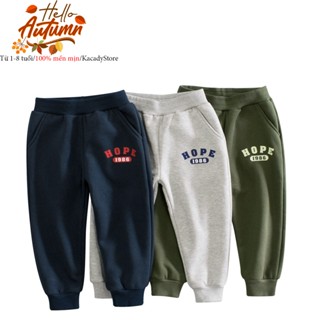 Quần lót nỉ bông 27KIDS siêu ấm cho bé quần dài HOPE bé trai chất nỉ mẫu mới 2025