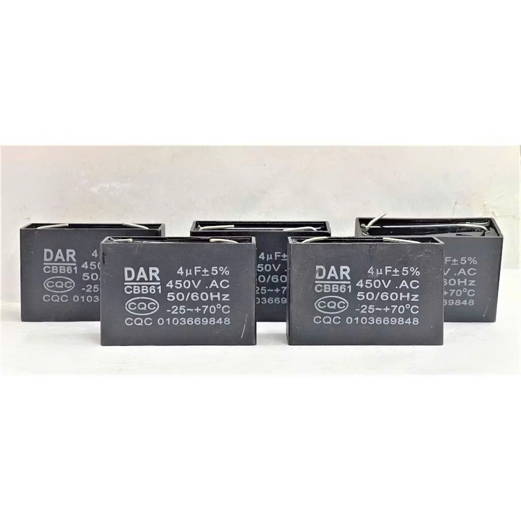 Combo 5 tụ quạt chân kim 4uf/450v