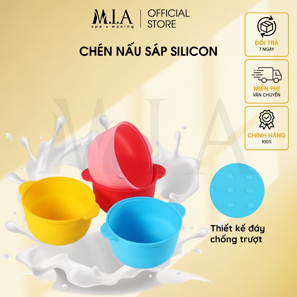 Chén Nấu Sáp Silicon Wax Lông Mia Waxing Chống Dính Chịu Nhiệt Dễ Vệ Sinh