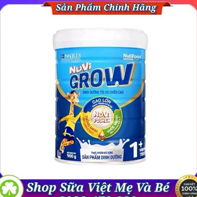 NUTIFOOD NUVI GROW 1+ 900G - Dành cho trẻ từ 1-2 tuổi [Chính hãng]- [ Quét mã QR]- [Date mới]