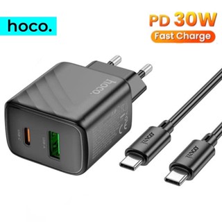  Bộ sạc nhanh pd30w củ 2 đầu usb và typec hoco củ 23 chống cháy nổ dây pvc chống rối dùng cho 16 15 14 13 12 ... 