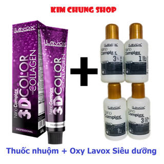  Thuốc nhuộm Lavox 3D Nano Collagen  Kèm Oxy trợ nhuộm  khách chọn màu nhuộm 