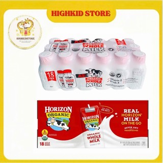  Thùng Sữa tươi nguyên kem dạng nước A2 Whole Milk Horizon Organic 237ml của Mỹ 