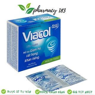  Kẹo Ngậm Thảo Mộc Không Đường Giảm Ho Đau Họng Vietnat Viacol - Hộp 20 Viên 