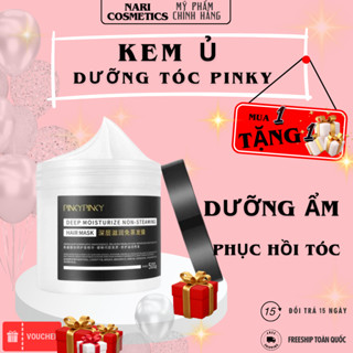 Kem Ủ Tóc Pinky Tơ Tằm Phục Hồi Hư Tổn , Kem Ủ Dưỡng Tóc Pinky Giúp Tóc Bóng Mượt 500ml