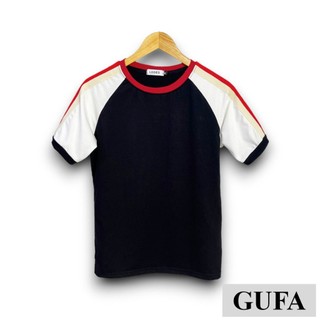 Áo Thun cổ tròn nam nữ PHỐI MÀU tay ngắn chất liệu vải Cotton chuẩn form Slimfit mềm mịn - GUFA
