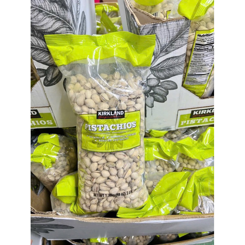 (Hạt Mỹ) Hạt dẻ cười Kirkland Pistachios 1,36kg một túi