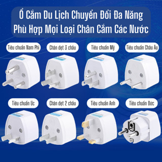 Ổ Cắm Chuyển Đổi Chuẩn Tất Cả Các Nước Ổ Cắm Điện Du Lịch Nhiều Mẫu Đa Năng ABS Chịu Nhiệt Tốt Nhỏ Gọn Mang Theo Du Lịch