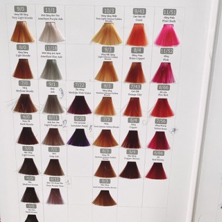 Bảng màu nhuộm tóc colorline