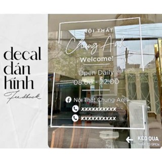 Chữ decal dán kính Decal dán gương ( thiết kế theo yêu cầu free ) tự dán dễ dàng