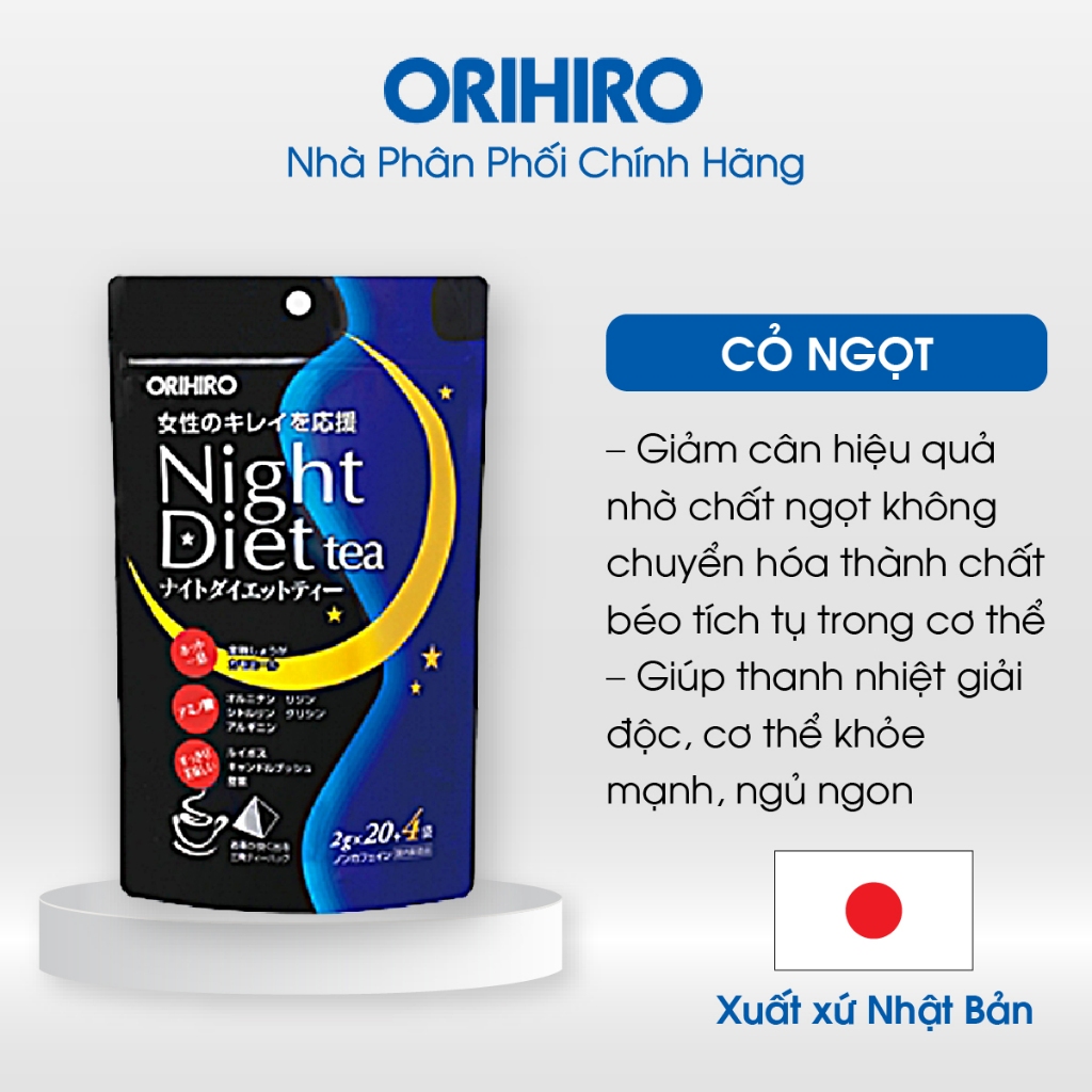 Trà giảm cân Night Diet Tea Orihiro 24 gói - NPP Chính Hãng Orihiro