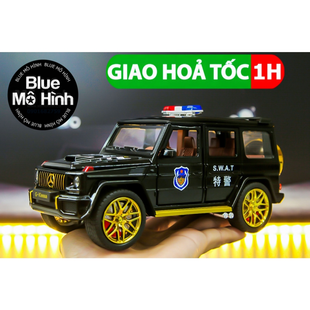Xe mô hình canh sát Mercedes G63 Police 1:24