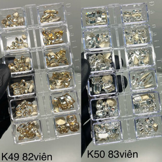 Set đá khối trang trí nail loại cao cấp nhất, sáng nhất và không bung (mix size)