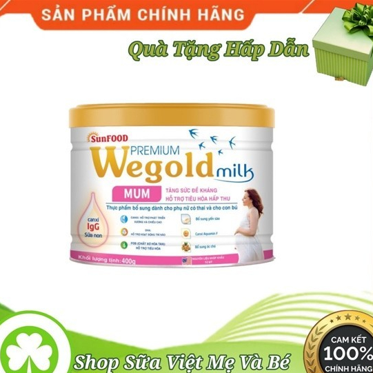 SUNFOOD WEGOLD MILK MUM 400G  -  DÀNH CHO PHỤ NỮ CÓ THAI VÀ CHO CON BÚ - [Chính hãng]- [Date mới]- [