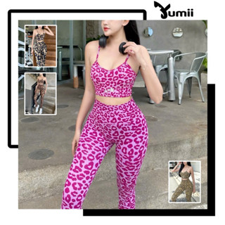 Bộ Đồ Thể Thao Tập Gym Yoga Nữ Yumiisportswear Set Quần Áo Dài 2 Dây Loang Ôm Body Vải Co Giãn Thoáng Mát Thấm Hút