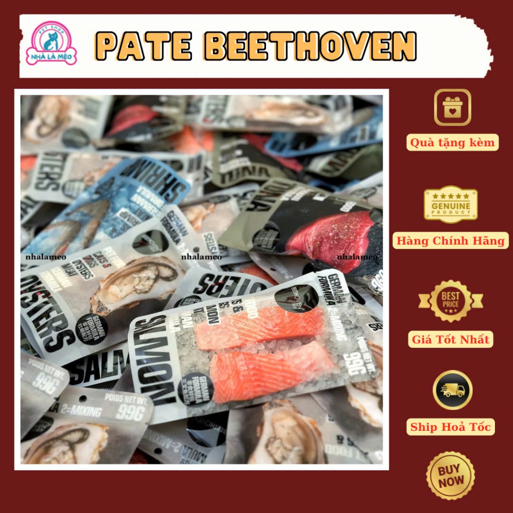 Pate Beethoven Cho Mèo/Cún - 8 Vị