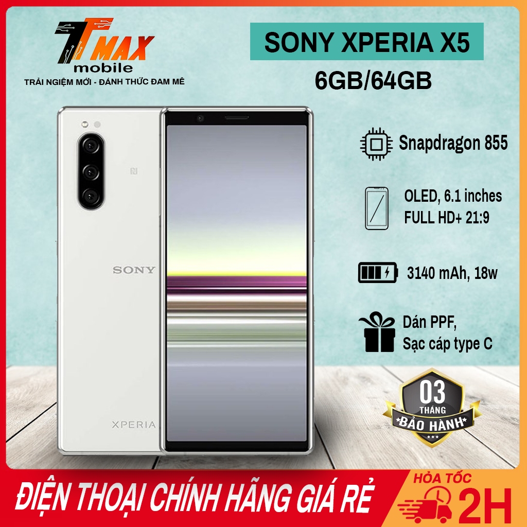 Điện thoại Sony Xperia 5, Bản 1 sim, bộ nhớ 6G/64G chip Snapdragon 855, nhỏ gọn thiết kế đẹp
