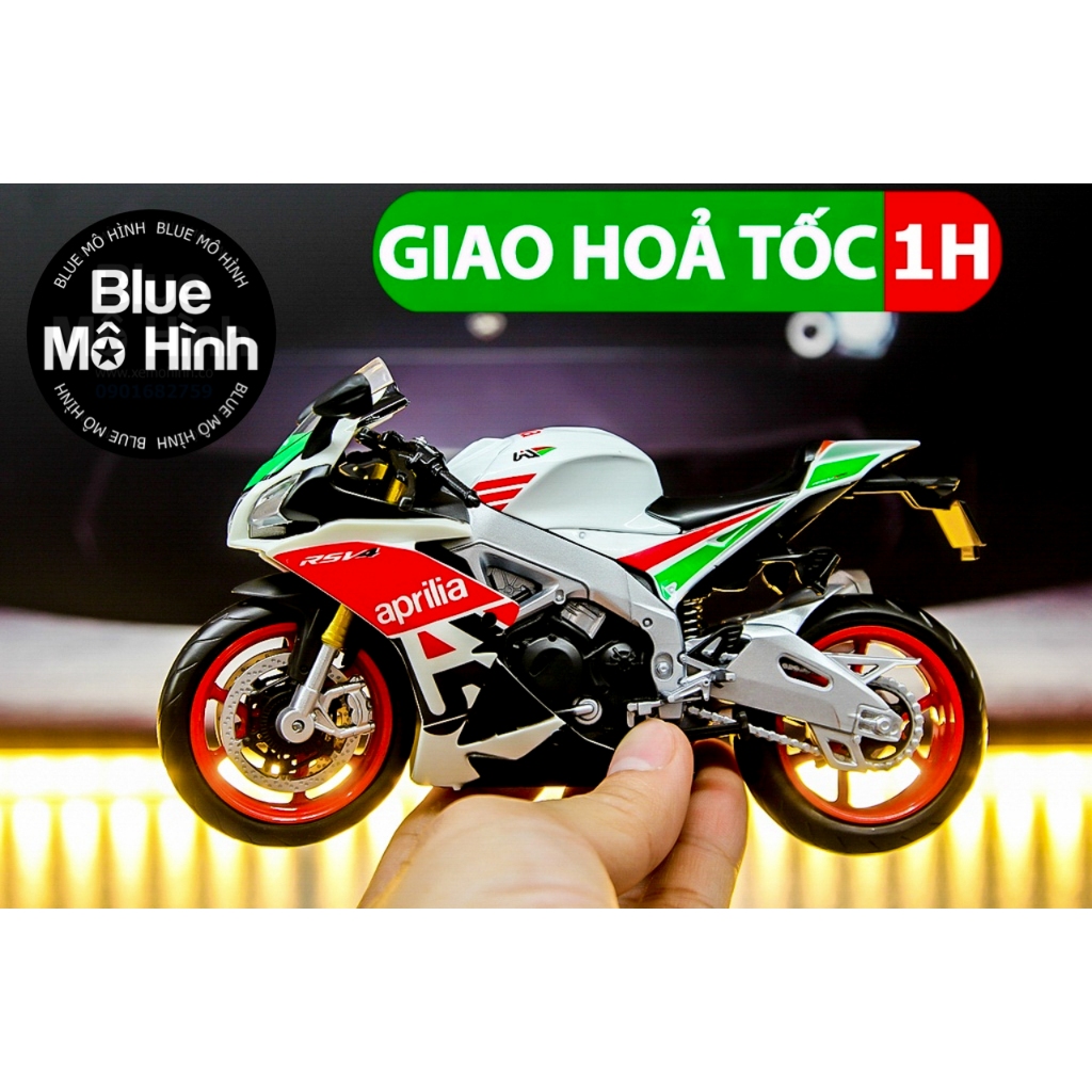 Xe mô hình mô tô Aprilia RSV4 1:12