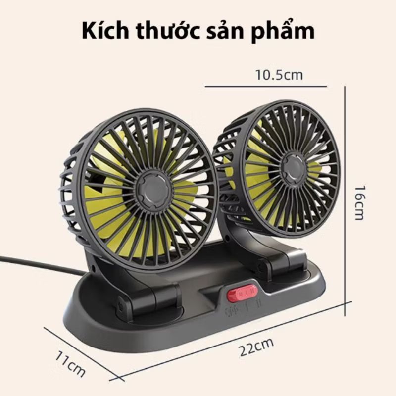 Quạt Mini F410 Hai Đầu Tiện Lợi