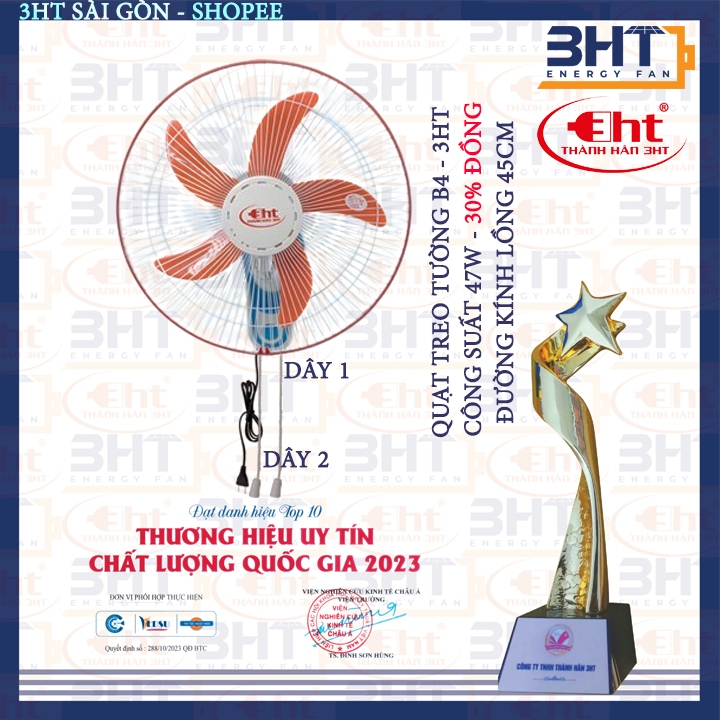 QUẠT TREO TƯỜNG 2 DÂY- THANH HAN