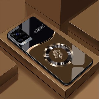 Ốp Lưng cho VIVO V20,V21 5G, Y21,Y21S,Y33s Mặt kính cường lực, cao cấp Họa tiết FOCUS RỒNG