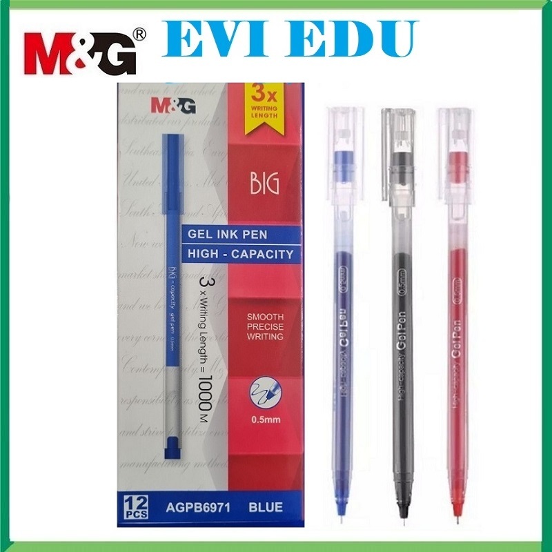 Hộp 12 cây bút gel nước M&G AGPB6971 / AGPB6901 ngòi 0.5mm 6971 / 6901 viết được 1000m