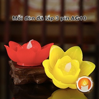 Đèn led hoa sen, sử dụng 3 viên pin AG10 [LẮP SẴN PIN]
