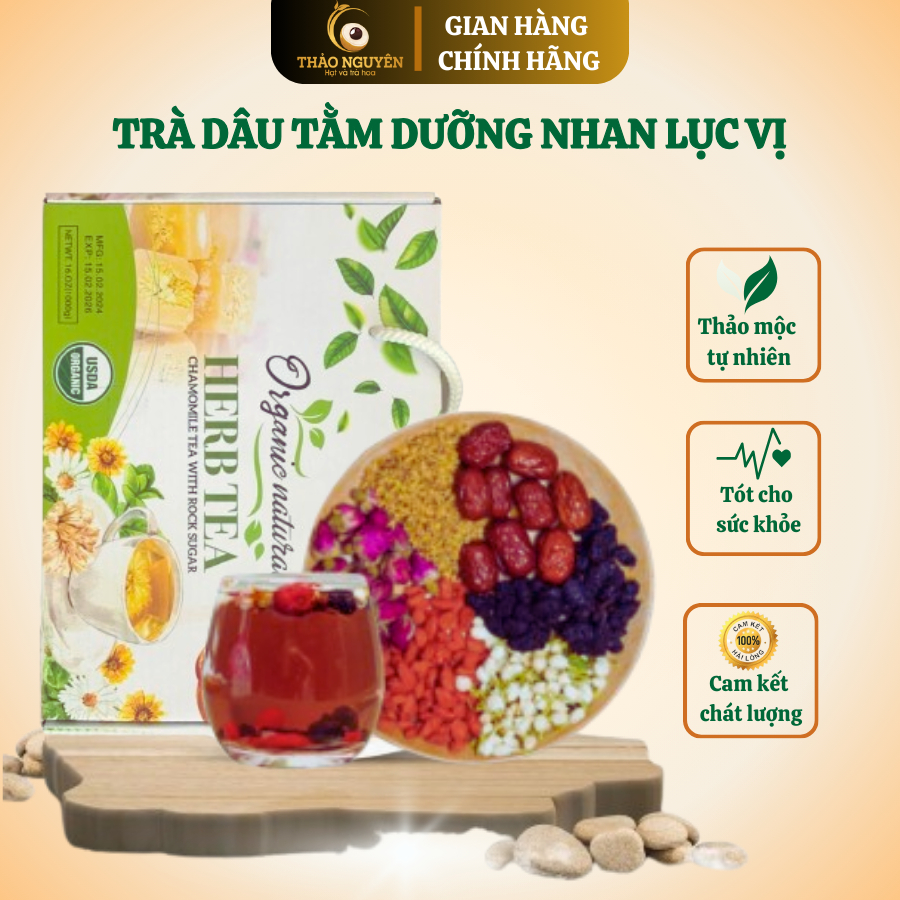 TRÀ HẮC KỲ TỬ DÂU TẰM ĐƯỜNG PHÈN LỤC VỊ