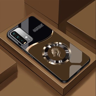 Ốp Lưng cho XIAOMI REDMI 9T / POCO M3 Mặt kính cường lực, cao cấp Họa tiết FOCUS RỒNG