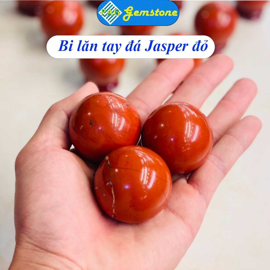 Bi Lăn Tay PAG Đá Japer Đỏ Tự Nhiên Size 4cm