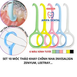 Set 10 Cây Móc Tháo Khay Chỉnh Nha Invisalign, Zenyum, Leetray, Móc Tháo Khay Niềng Răng Chống Trượt