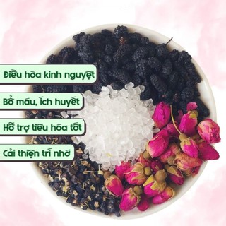 TRÀ HẮC KỲ TỬ DÂU TẰM ĐƯỜNG PHÈN LỤC VỊ