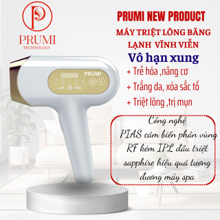 Máy triệt lông cầm tay băng lạnh PRUMI 7 chức năng,máy triệt lông toàn thân triệt lông tay, lông nách, vùng kín