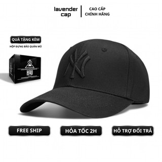 Mũ lưỡi trai thời trang MLB NY phong cách thể thao bóng chày unisex form cứng hàng xuất dư cao cấp