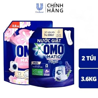 Combo 2 túi nước giặt omo Matic cửa trước 3,6Kg Chính Hãng