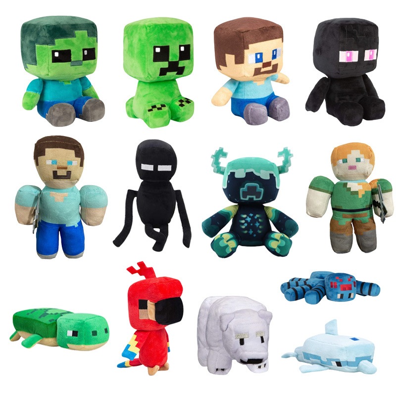 Đồ Chơi Gấu Bông Zombie Minecraft Mojang Kích Thước 20cm