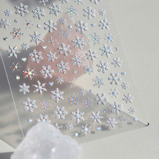  Sticker nail noel  sticker hình bông tuyết chủ đề giáng sinh 