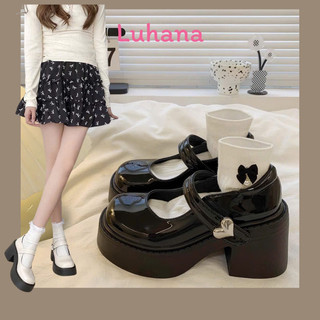  Giay cao gót nữ giày lolita thời trang đế đốc phong cách ulzzang hiện đại mary jane. ms: LLT 020 