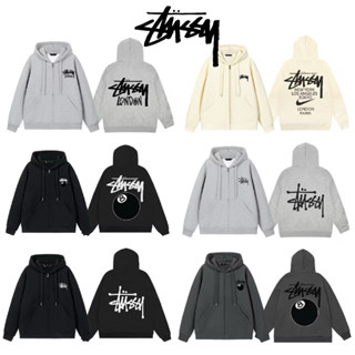 Áo hoodie stussy zip in logo nỉ lớp mũ khoác stussy zip bassic- Chất vải nỉ Cotton Dày Dặn Mền Mại Không Xù Lông