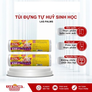 Túi Đựng Thực Phẩm LAS PALMS Tự Huỷ Sinh Học (120 túi/Cuộn) - Nhiều kích thước, An toàn tiện lợi