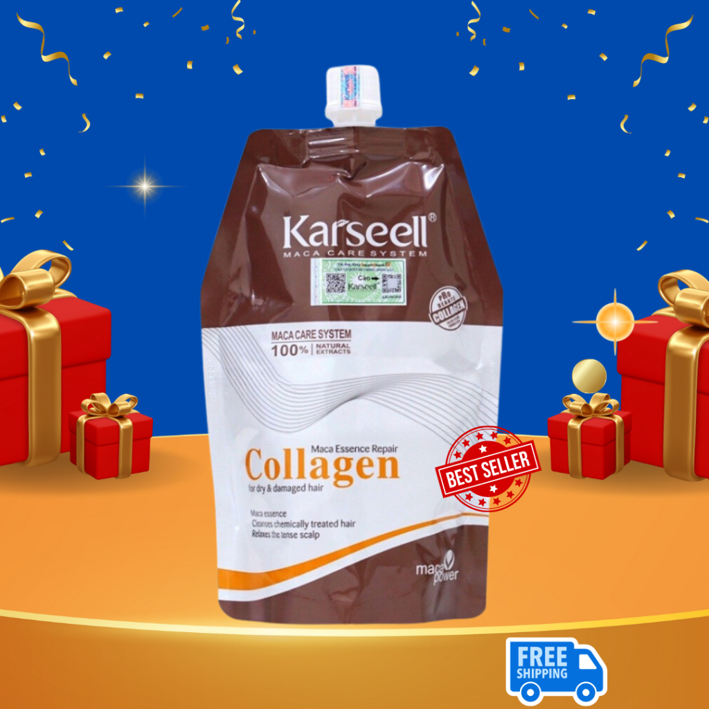 Kem ủ tóc Hấp phục hồi hấp tóc Collagen karseell Maca 500ML