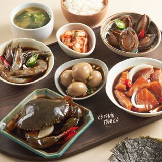 [HCM - Giao 2H] Combo Trọn Vị (Cá hồi, cua, bào ngư, tôm ngâm tương) - Cô Thảo Tôm Cá