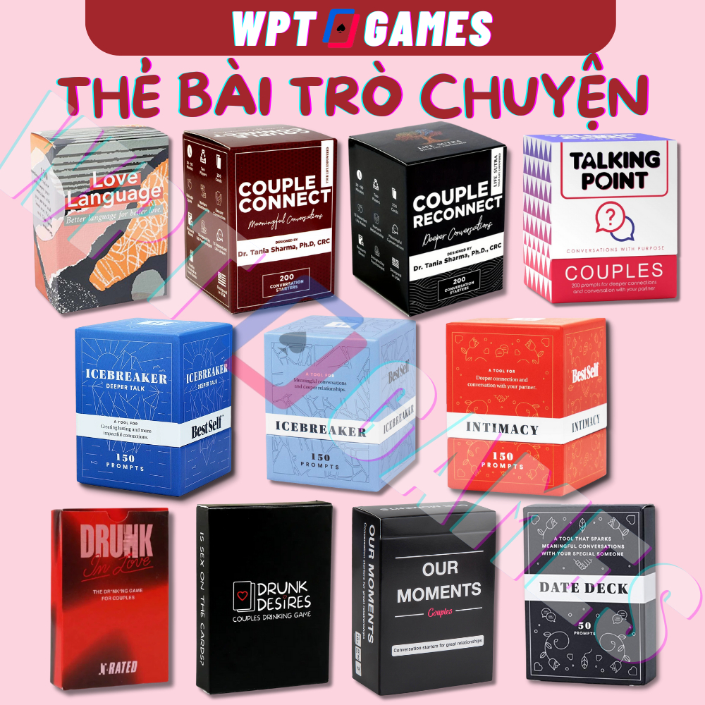 [Tiếng Anh] Bộ đồ chơi thẻ bài trò chuyện Tiếng Anh card game drunk desires drunkin love bài tình yêu Icebreaker Connect