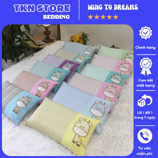 Gối trẻ em vỏ cotton 25x45cm siêu đáng yêu , Gối nằm cho bé chất liệu mềm mại thoáng mát , thấm hút mồ hôi