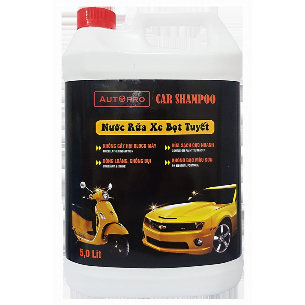Nước rửa xe bọt tuyết chuyên dụng Car Shampoo 5L cho ô tô, xe máy