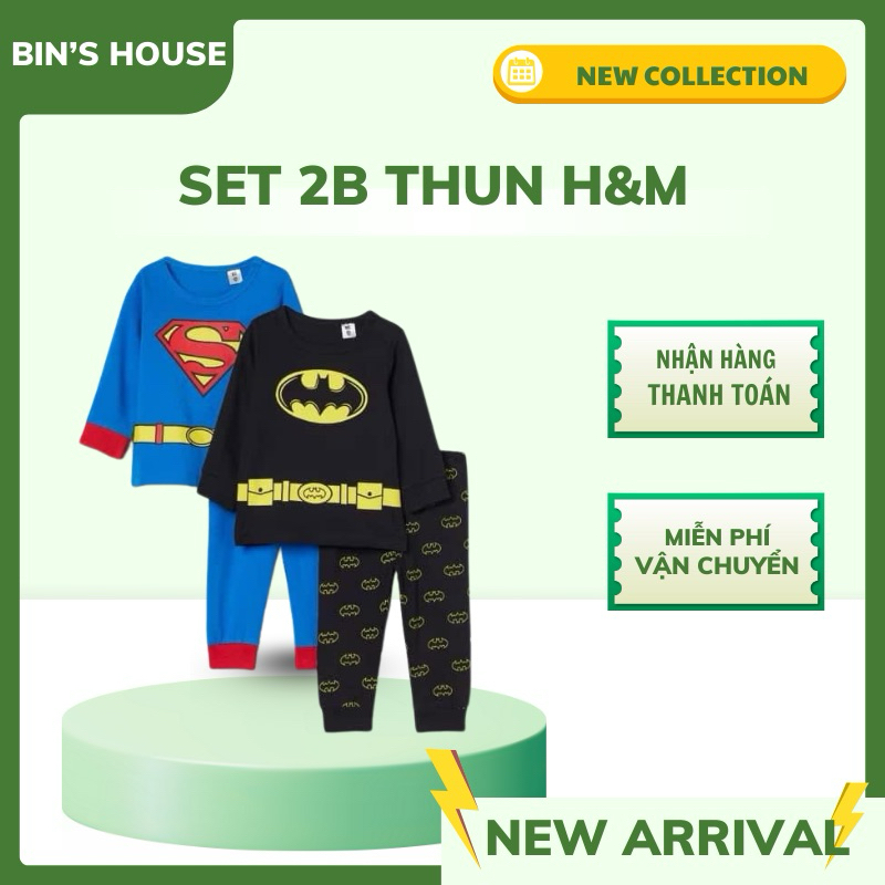 [Au.th]Set 2b thun cho bé trai sz 18/24M