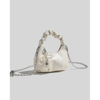  Túi Xách Nữ Quai Rúm Kèm Móc Nơ Ngọc Dễ Thương Thegioituixachqc 