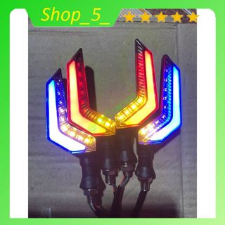 Cặp Xi nhan chữ Z  12v 48v led đuổi audi gấp khúc cho xe điện