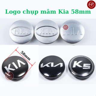 1 chiếc Logo chụp mâm, ốp lazang bánh xe ô tô Kia đường kính ngoài 58mm, Nhựa ABS - HÀNG CÓ SẴN